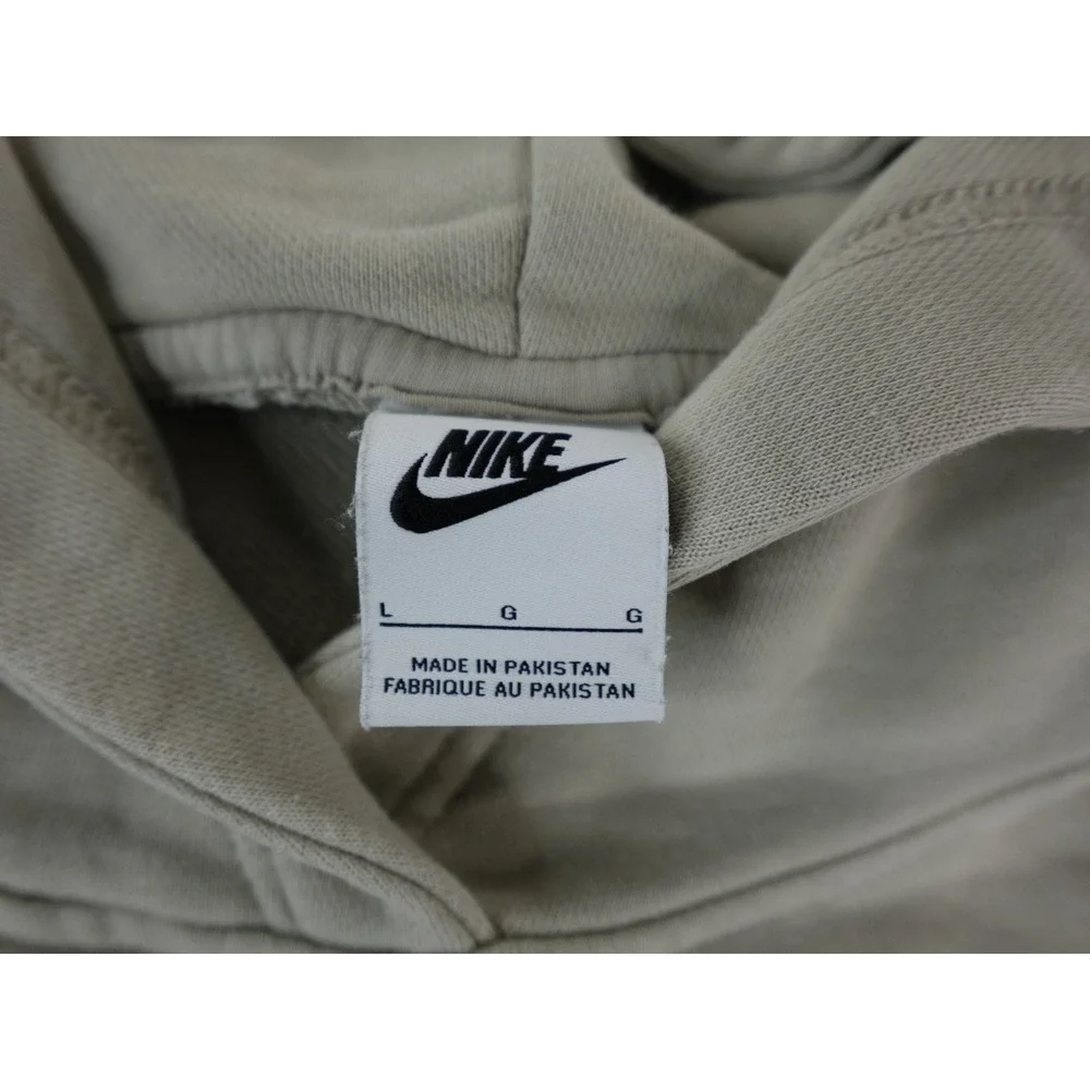 Nike Women's Sportswear Essential Collection Washed Tan Fleece Hood DD5640-236 L